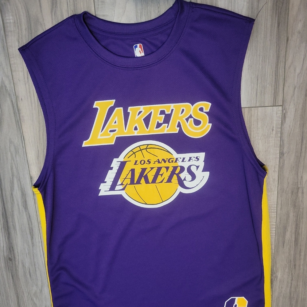 NBA Los Angeles Lakers Jersey Mens Small #6 James Purple‎ Gold